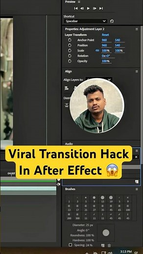 Viral Transition Effect Tutorial in 3 steps 🤯😱| After Effect Tutorials #aftereffects #shorts