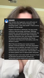 How do we feel about this? Is he wrong? Let’s discuss. **Note: This is not a place for bashing dentists. That’s not why I’m sharing this post. There are respectful ways of communicating thoughts without tearing down other professions. . . . hygiene mentor, RDH growth, clinical hygiene, hygiene problems, RDH humor, career development, dental hygienist, RDH #humanrdh #dental #rdh #dentalhygienist #hygienementor #rdhlife | Human RDH