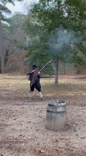 Musket Demonstration at Jamestown Settlement #Williamsburg, VA