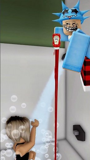 spike add ketchup in shower prank in roblox brookhaven