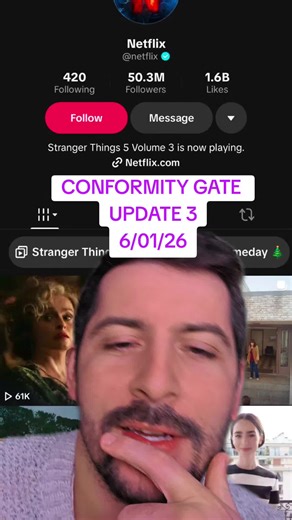 now @Netflix has changed their bio again with more CONFORMITY GATE nonsense #conformitygate #netflix #strangerthings #january7th #fakeending