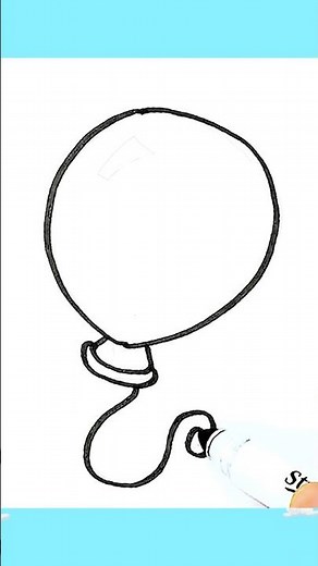 Dibujo lindo de una GLOBOS 🎈 #comodibujar #dibujosfaciles #dibujosfáciles #dibujoslindos