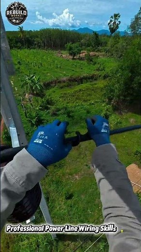 High Voltage Cable Installation Process ⚡🔧 #PowerLines #Electrician #Utility