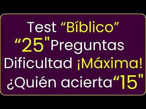 Desafío de la Biblia 25 preguntas Nivel/Experto ✝️|🔥 Quiz Bíblico Profético
