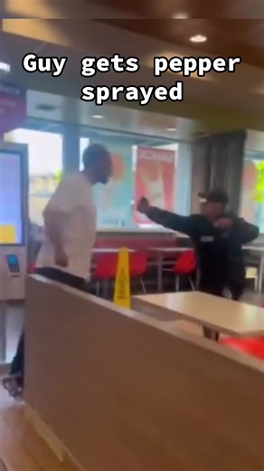 the spray form from security was immaculate! #pepperspray #pepperspraycentral #mcdonalds #fyp