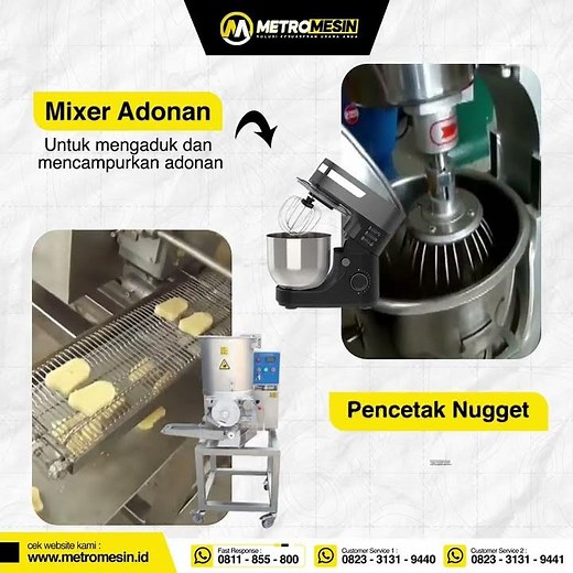 PAKET MESIN PENGOLAHAN NUGGET BY PT METRO MESIN MENDUNIA