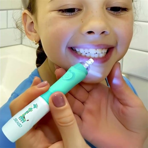 SEAGO children's sonic toothbrush, pink, 1xAAA 1.5V (not included), 3 tips, SG-977 Pink Seago pink