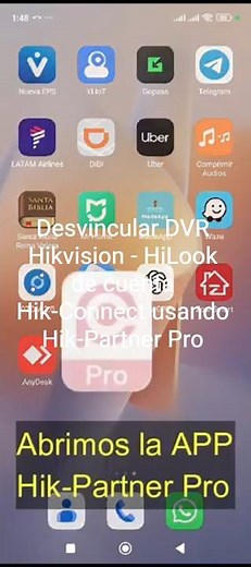 Desvincular DVR Hikvision - HiLook de cuenta Hik-Connect usando Hik-Partner Pro #shorts