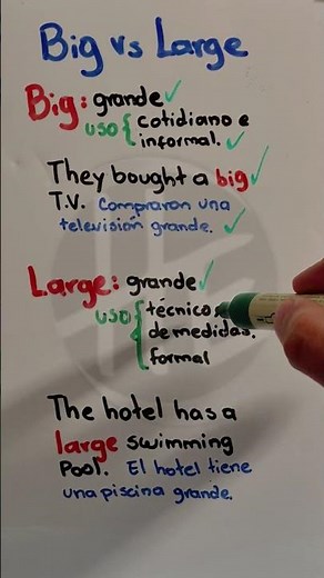 What's the difference between BIG and LARGE in English? They don't mean the same thing!