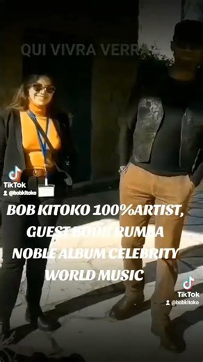 BOB KITOKO 100%ARTIST GUEST BOOK RUMBA NOBLE ALBUM CELEBRITY WORLD MUSIC THE QUALTY MAN