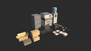 Modulair Office assets (extra) (Post Apoc) - Download Free 3D model by Jordi Kruk (@JordiKruk)