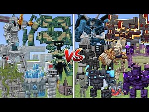 ALL LEGENDARY MONSTERS MOBS VS ALL EEEAB'S MOBS & L ENDER'S CATACLYSM MOBS BATTLE IN MINECRAFT