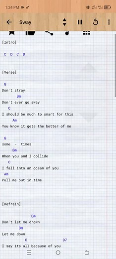 Sway: Guitar Chords and Lyrics for Beginners