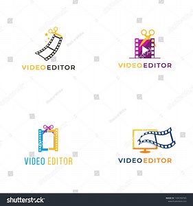 Video Editor Logo Design Vector Stock Vector (Royalty Free) 1430783765 | Shutterstock