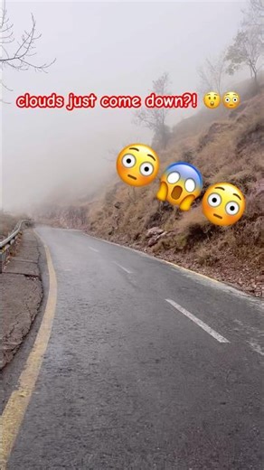 When the road turns into clouds 😲 🌧️ #epicweather# #epicski #epics#cloudyday#trending #mountains