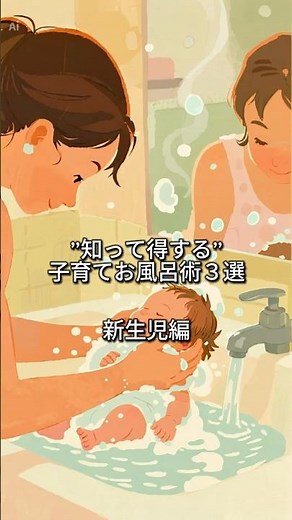 ”知って得する”子育てお風呂術３選｜新生児編＃育児＃育休＃子育てヒント