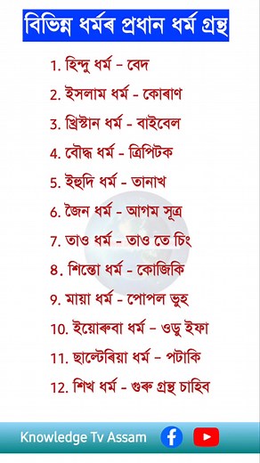 Assamese general knowledge 🌍📖. #Assamgk #education #StarsEverywhere #gkquiz Knowledge Tv Assam | Knowledge Tv Assam