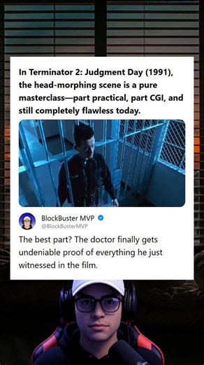 In Terminator 2 Judgment Day 1991 the head-morphing scene is a pure masterclasspart practical part C