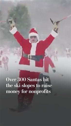 The Washington Post on Instagram: "More than 300 people dressed in Santa costumes hit the slopes at Sunday River in Newry, Maine for the resort’s 25th annual Santa Sunday fundraiser. This year’s event raised $10,000 for two nonprofit organizations: the Boyne Forever Foundation and The River Fund Maine, according to the resort."