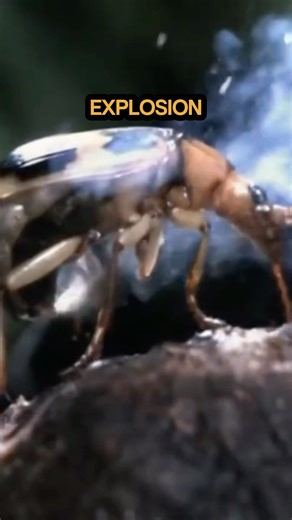 The Bug that Shoots BOILING FIRE 🔥 (Chemical Weapon) #shorts