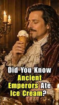 Did You Know Ancient Emperors Ate Ice Cream?