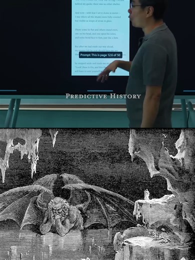 For us to understand the truth, we must first misunderstand and correct ourselves. Professor Jiang explains Dante and Virgil's journey through the Ninth Circle of Hell and up towards the Mount of Purgatory. #PredictiveHistory