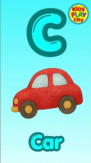 Letter C Song 🔤 C is for Cat Car Cake 🐱🚗🎂 ABC Learning for Kids 🎵 | Kids Play City