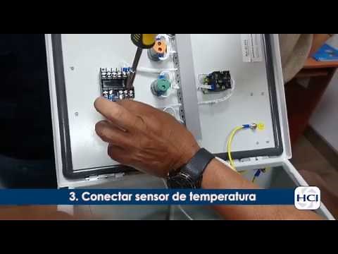 Programación de tablero con sensor de temperatura