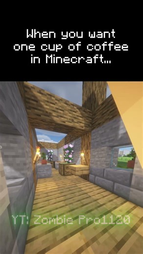 How to Build a CAFE in Minecraft Hardcore!