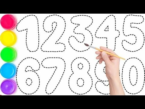 Number Drawing and coloring for kids| Kds Centre