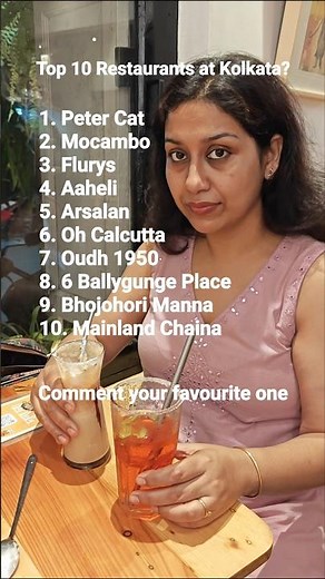 Top 10 Restaurants at Kolkata #kolkata #kolkatarestaurant #bongpassionatetraveller #shortsfeed