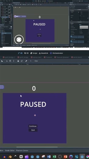 Pausing Game in Godot 4 Visual Scripting - Game Breakdown #godot #orchestrator