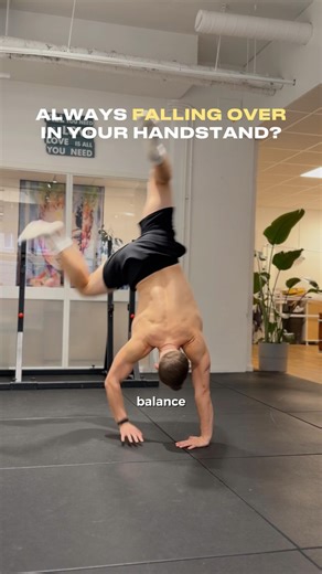 Here’s how to NOT fall over in your handstand kick ups!