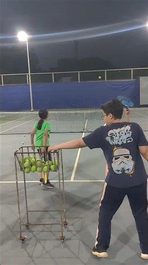 Young Girl & Boy Serve Practice 🎾🔥 Group Training #Shorts