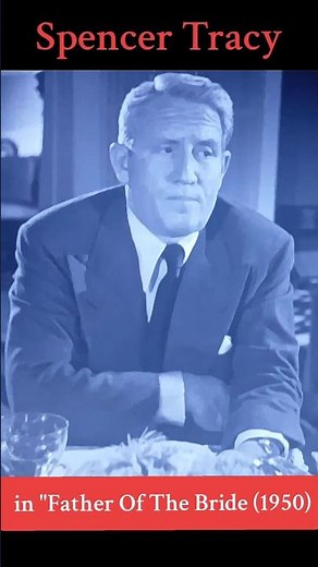 Spencer Tracy in funny scene from the 1950 MGM film "Father Of The Bride"
