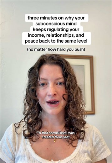 how to expand your capacity for more success and abundance 👇 your subconscious has one job: keep you inside what it believes is normal and safe. So every time you push past the edge of what it knows, a bigger income month, a relationship that actually feels good, a life that feels slower and more peaceful than what you grew up watching, it pulls you back. Not because you are doing something wrong. Because your subconscious is doing exactly what it was built to do. It is regulating you back to t