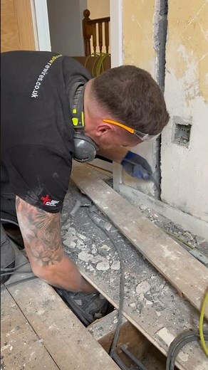 Home Rewire - Installing new cables - Glasgow Rewires Electricians #rewire #cables #electricians