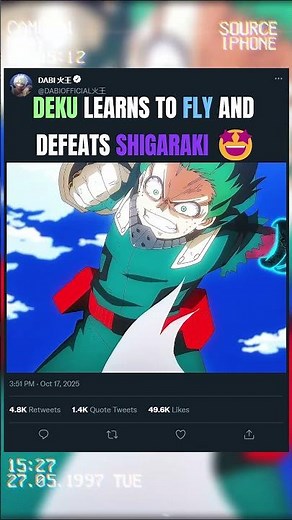 DEKU LEARNS TO FLY AND DEFEATS SHIGARAKI 🤩 | #animeedit #myheroacademia #anime