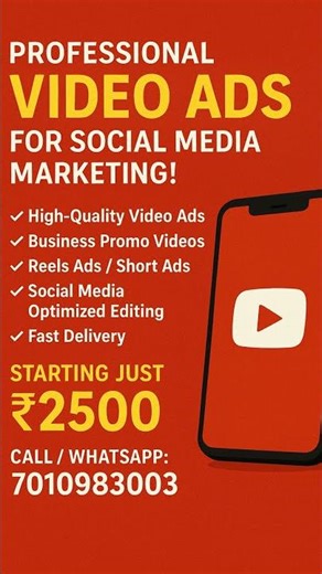 Video Ads for Facebook & Instagram Promote your Business Online☎️7010983003 #videoads#reelscreation