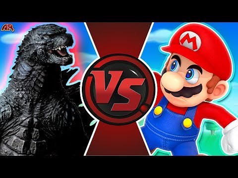 GODZILLA vs MARIO! (Godzilla vs Super Mario Bros Animation) CARTOON FIGHT REWIND