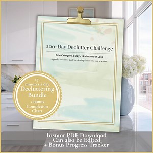 Declutter Checklist, Decluttering Challenge, One Item a Day, Simple Home Organization Plan, Home Decluttering Guide, Easy Spring Cleaning - Etsy Canada