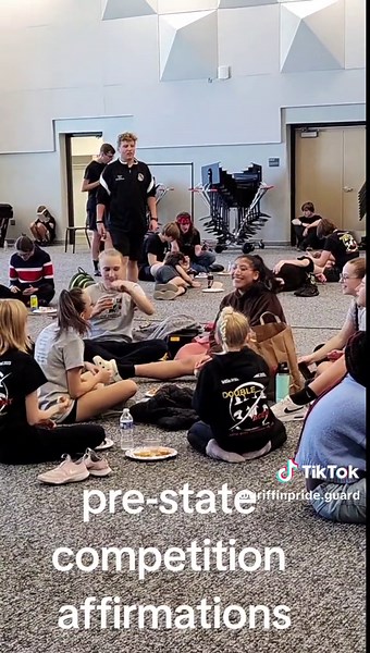 getting ready to go compete at state!! #marchingband #colorguard