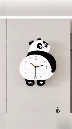 3200 R.s | Panda Wall Clock | Black Panda Clock