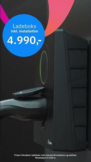 AURA Zaptec Ladeboks kun 4.990 kr. inkl. Installation