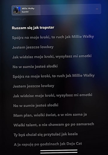 Millie Walky Bambi Song Lyrics