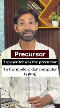 Precursor explained #zulfiqarmohammadienglish #englishvocablulary #english
