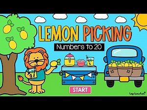 Interactive Numbers to 20 Game - Lemon Picking