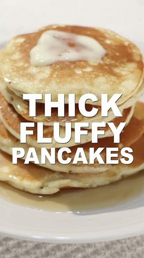 Easy Thick Fluffy American Pancakes Recipe #shorts