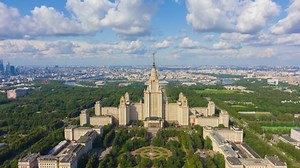 Moscow State University City Skyline Russia 库存影片视频（100% 免版税）1034222807 | Shutterstock