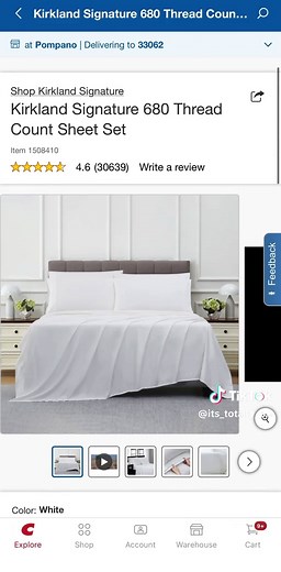 I will never stop promoting these Kirkland 680 thread count sheets, they are incredible. I made another video few months ago showning all the perks of them. This video shows that they’re actually cheaper than the sheets that are 100% polyester ones #millennial #costco #homeowner #homedecor #bedding @C@Costco Wholesale
